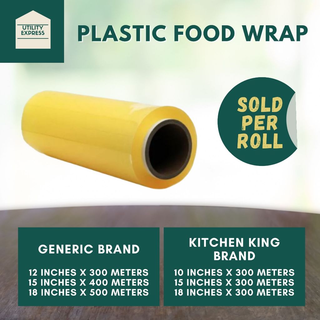 Plastic Food Wrap [10" x 300M /12 " x 300M / 15" x 400m / 18" x 500m