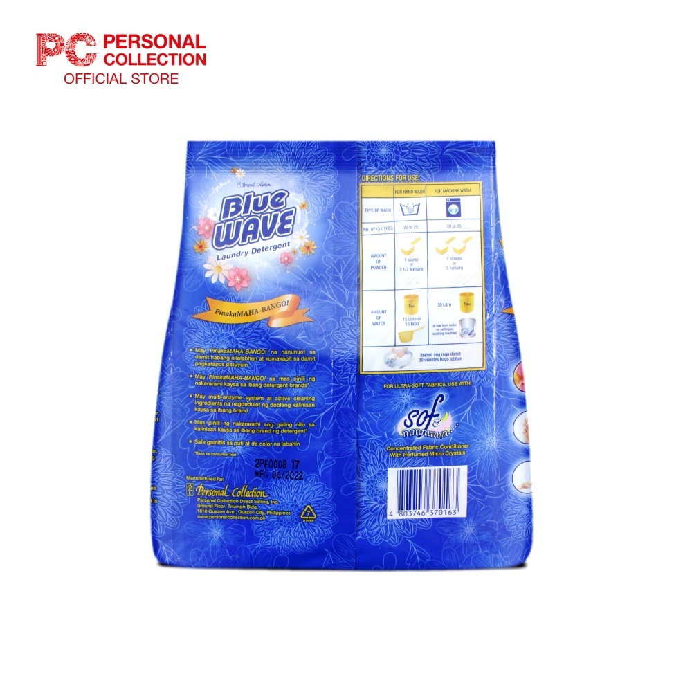 Blue Wave Detergent Powder Orig.800g(Personal Collection) | Shopee ...