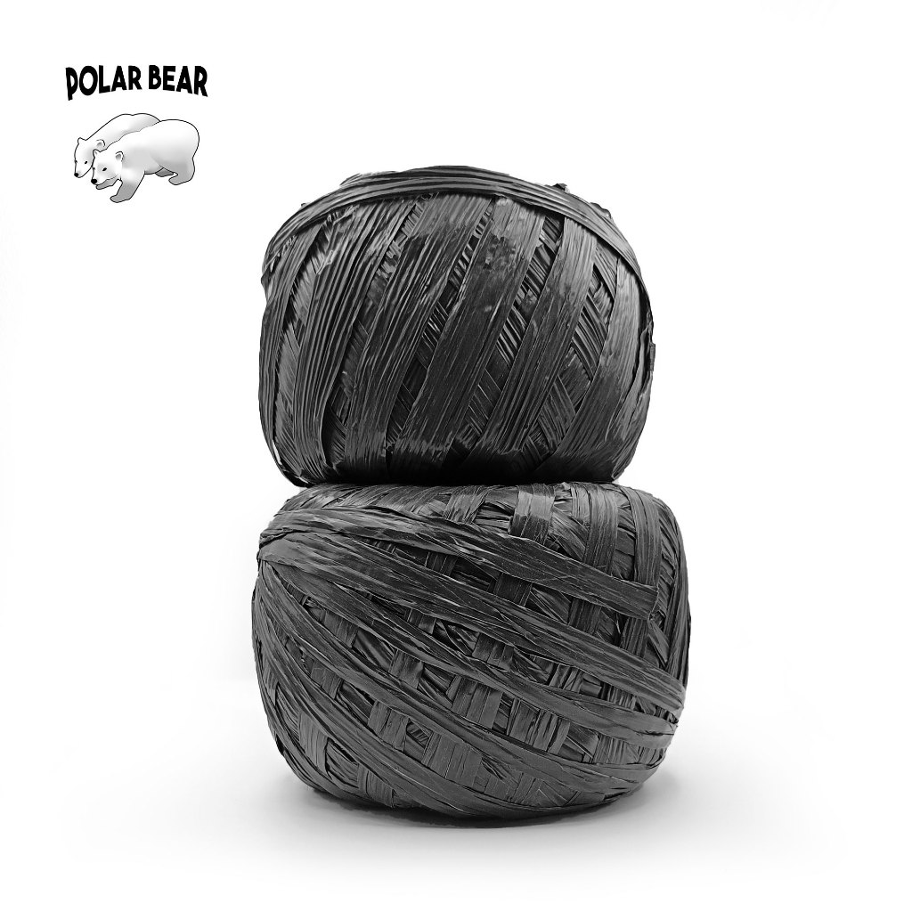 Polar Bear Black Plastic Straw Rope Reusable Twine (400g and 1kg