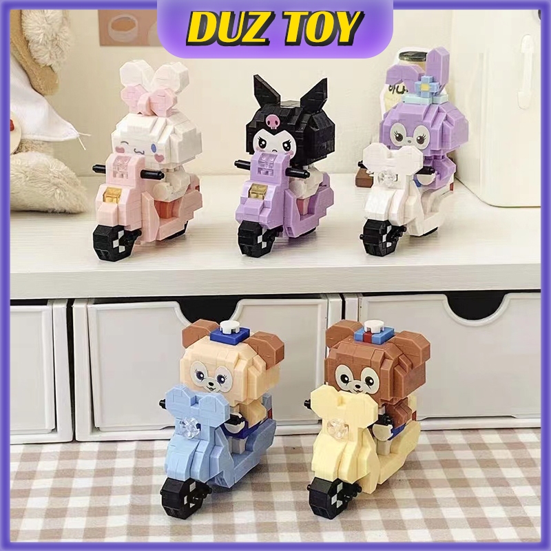 【DUZ】Building Blocks Cartoon Series Toys Cinnamon Dog Kuromi Ornaments ...