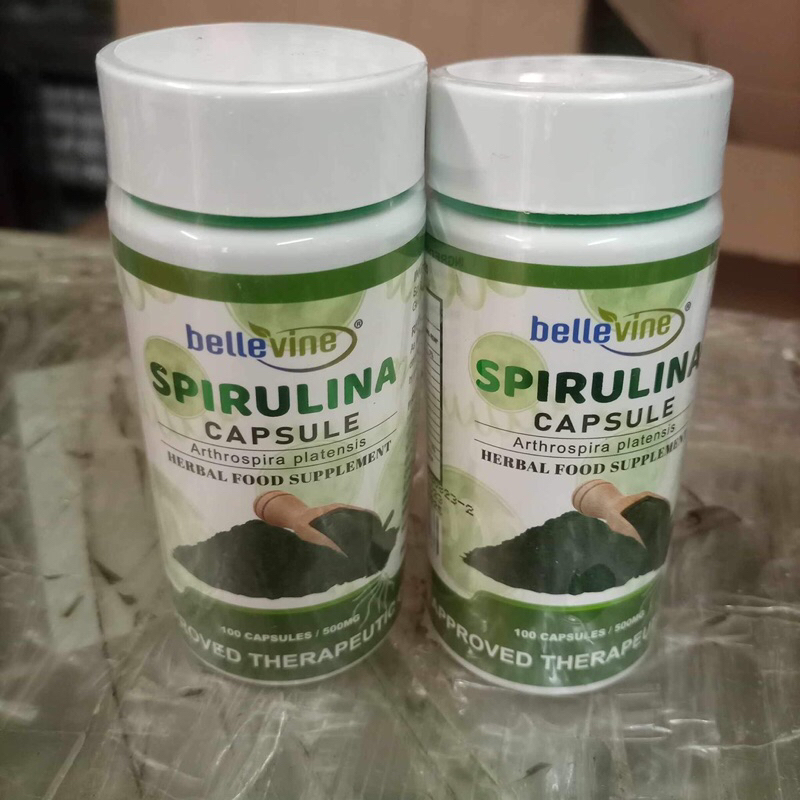 Pure Spirulina Herbal supplement 100 capsules /500mg Shopee Philippines