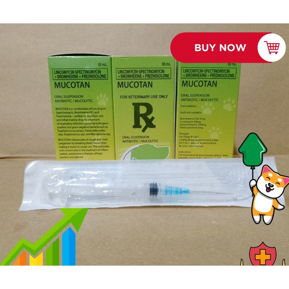 Mucotan for Cats and Dogs 60ml with FREE SYRINGE | Shopee Philippines