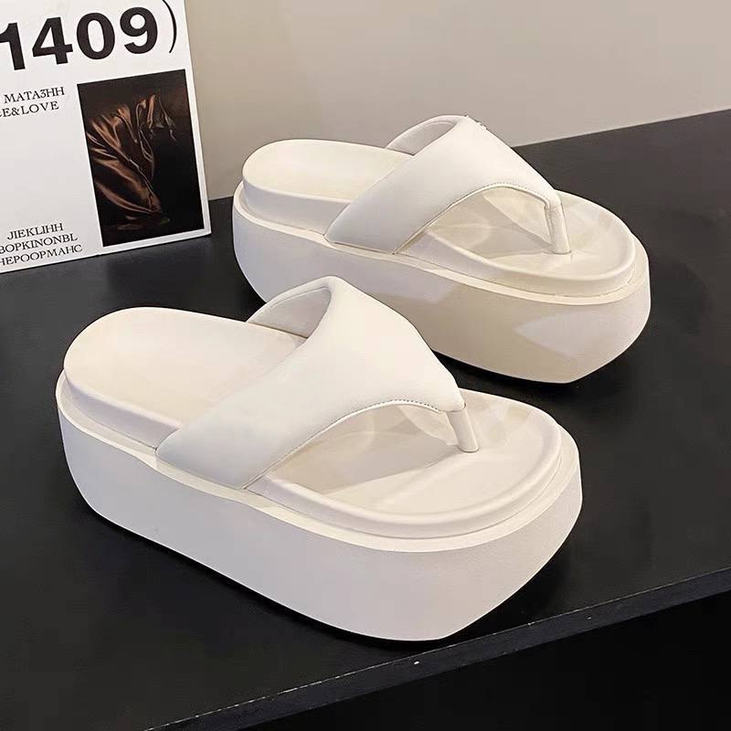 Julyya Women's Slippers 7cm Sandals Thick Sole Slippers | Shopee ...