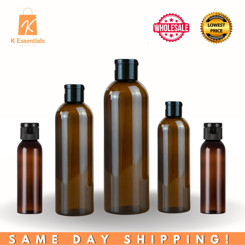 Amber Flip Top PET Bottle in 50ml 100ml 120ml 200ml 250ml Shopee Philippines