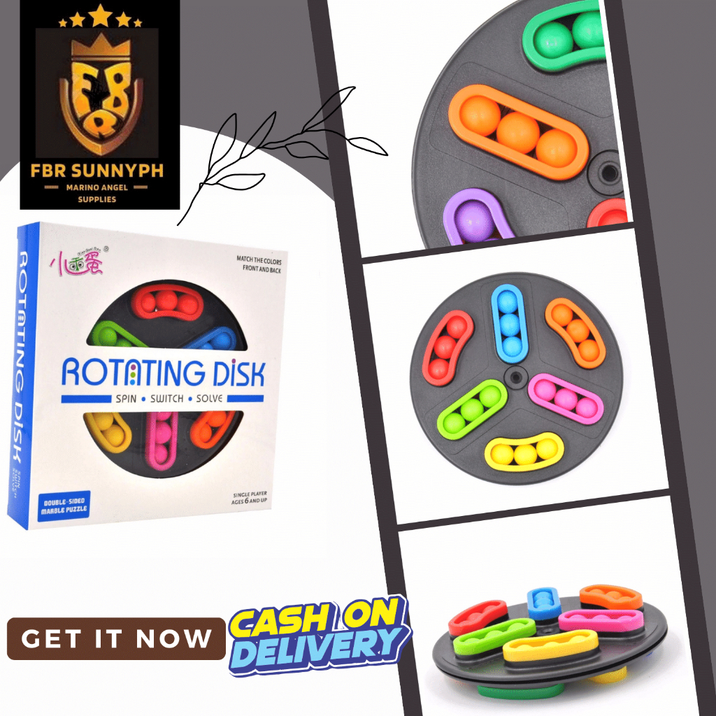 FBR SPH Rotating Disk (Spin, Switch, Solve) Fun, Learning Board Game
