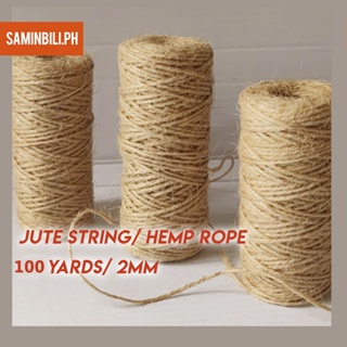 50m Multicolor Twisted Burlap String Natural Ribbon Fiber Jute Twine Rope