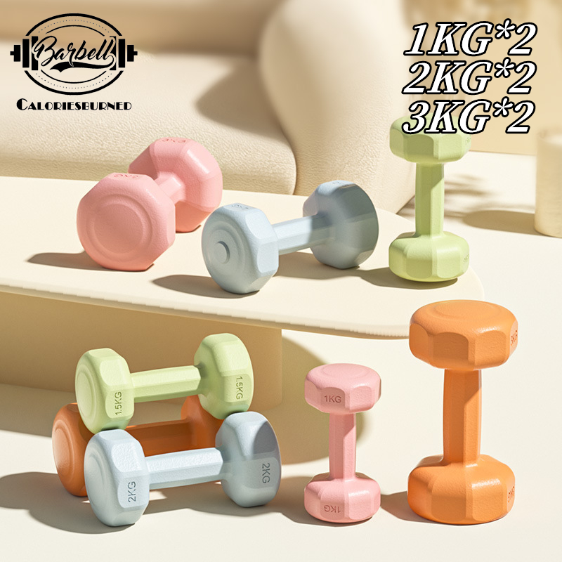 Dumbbell Set Pair 1KG to 3KG Lady Dumbbell Muscle Fitness Exercise
