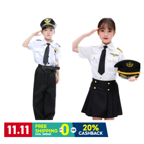 PILOT BOY&GIRL SET HALLOWEEN COSTUME FOR KIDS(3-9YO) | Shopee Philippines