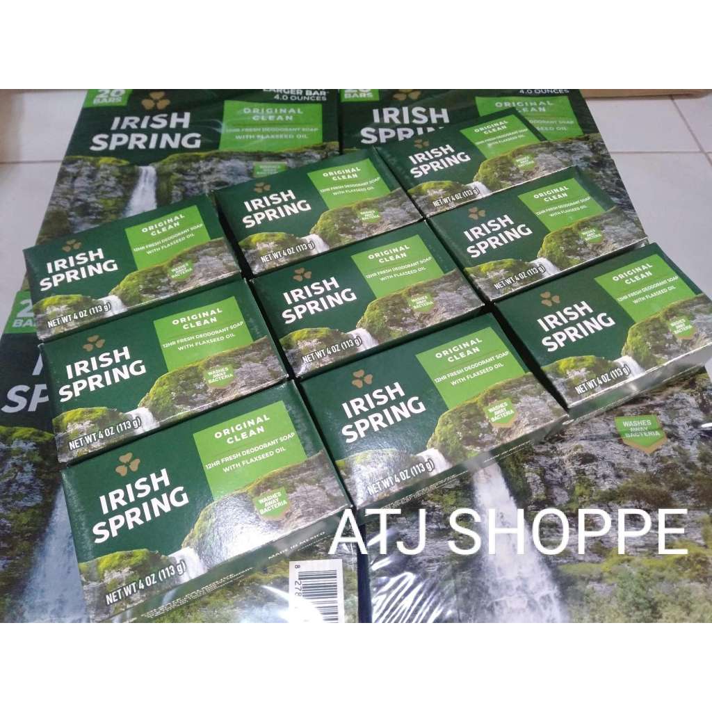 ATJ _ IRISH SPRING SOAP 12HR FRESH DEODORANT SOAP WITH FLAXSEED OIL