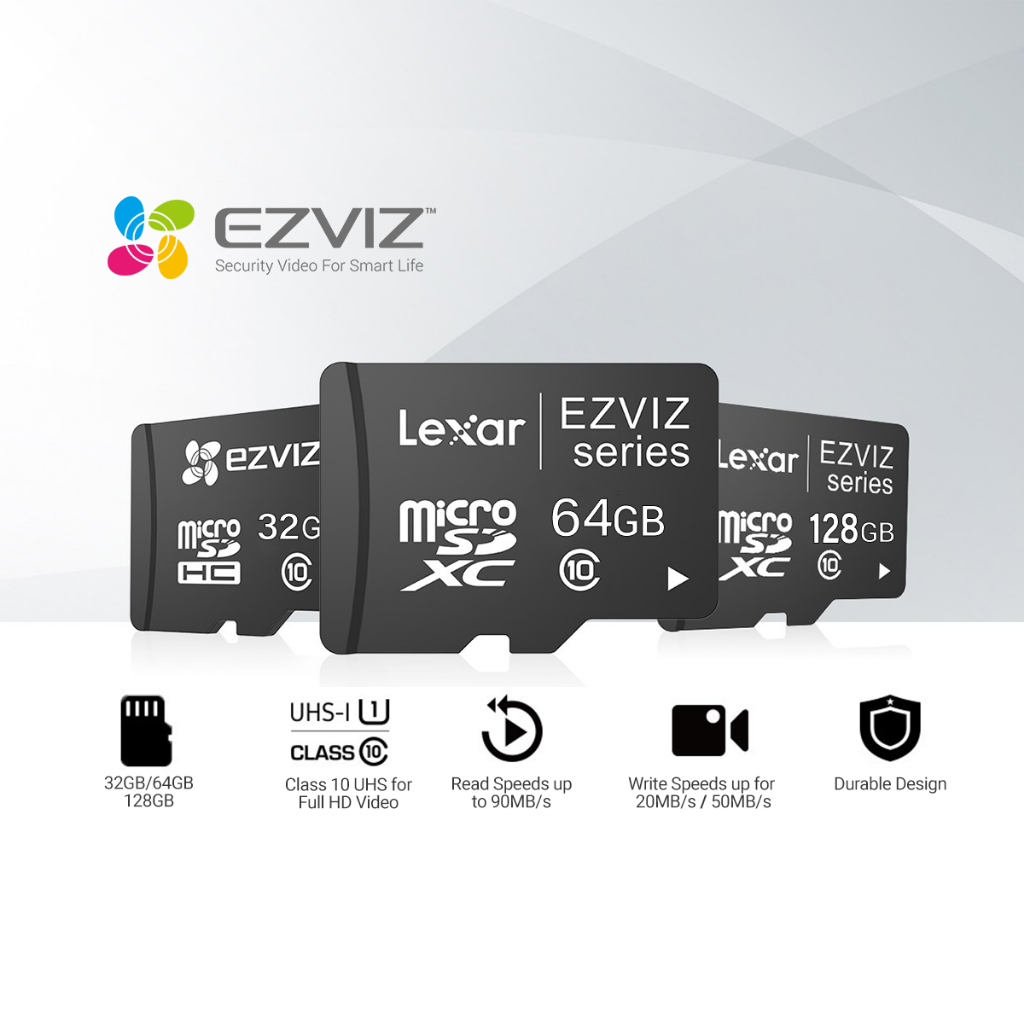 EZVIZ SD Card 32GB/64GB/128GB UltraHD Video Micro SD Memory Card Class