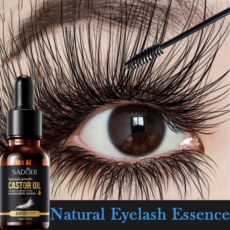 Natural Castor Oil Eyelash Grower Serum Nourish Hair Essential Original