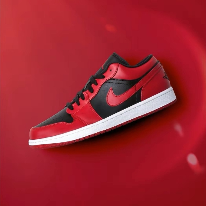 UA Casual Shoes Air Jordan 1 Low Varsity Red Rubber Shoes For Men