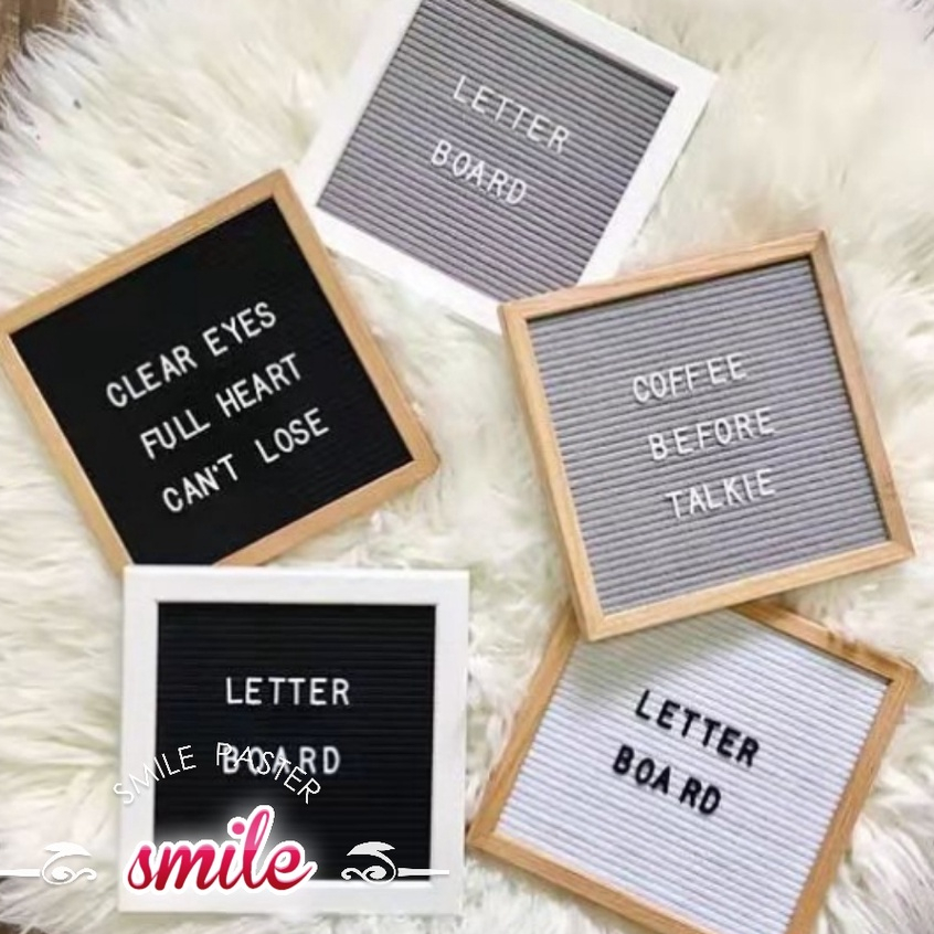 10x10 inch Wall Decor Letter Board Wooden Message Board Shopee