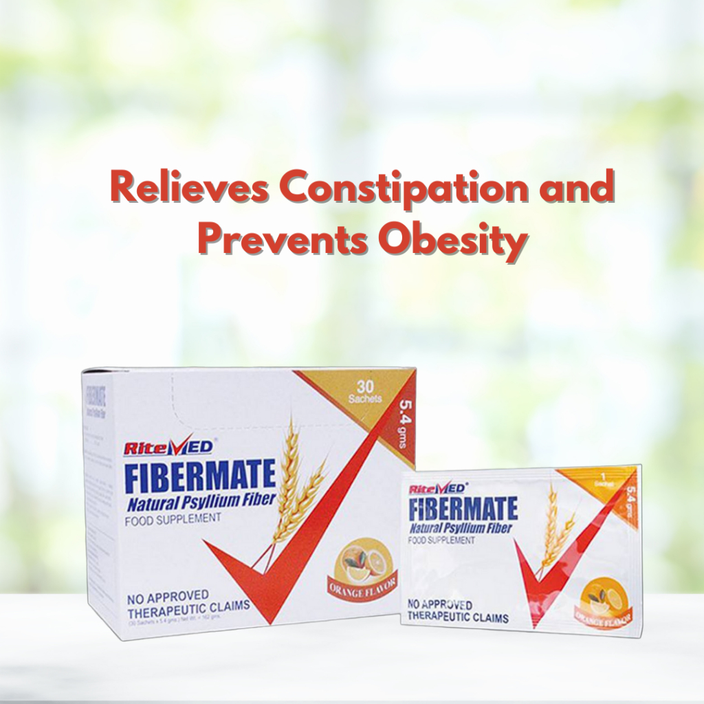 RiteMED Fibermate Orange Flavor 30 Sachets (Relieves Constipation And