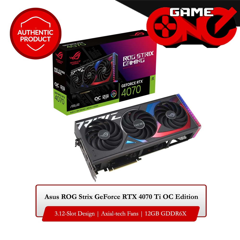 ROG Strix GeForce RTX 4070 12GB GDDR6X OC Edition, Graphics Cards