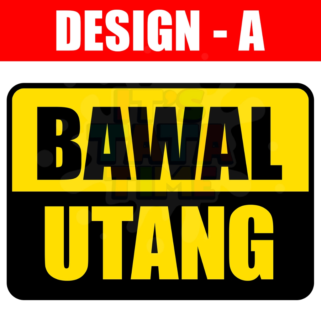 Bawal Utang Signage - A4 Size Laminated | Shopee Philippines