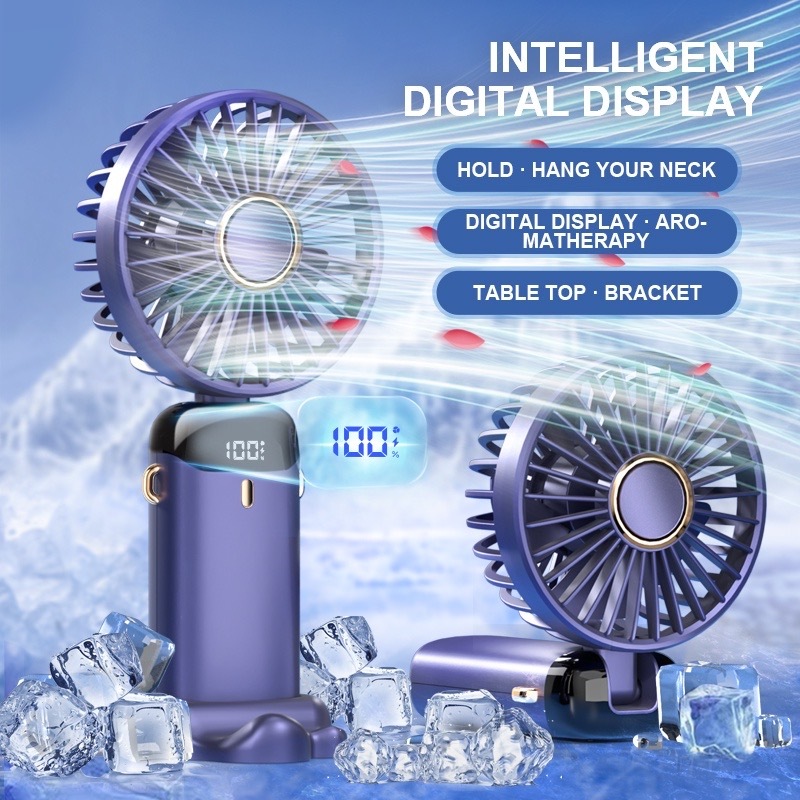 Mini Desktop Fan 5000mAh 5-Speed Fans Mini Fan for Home Office Camping ...