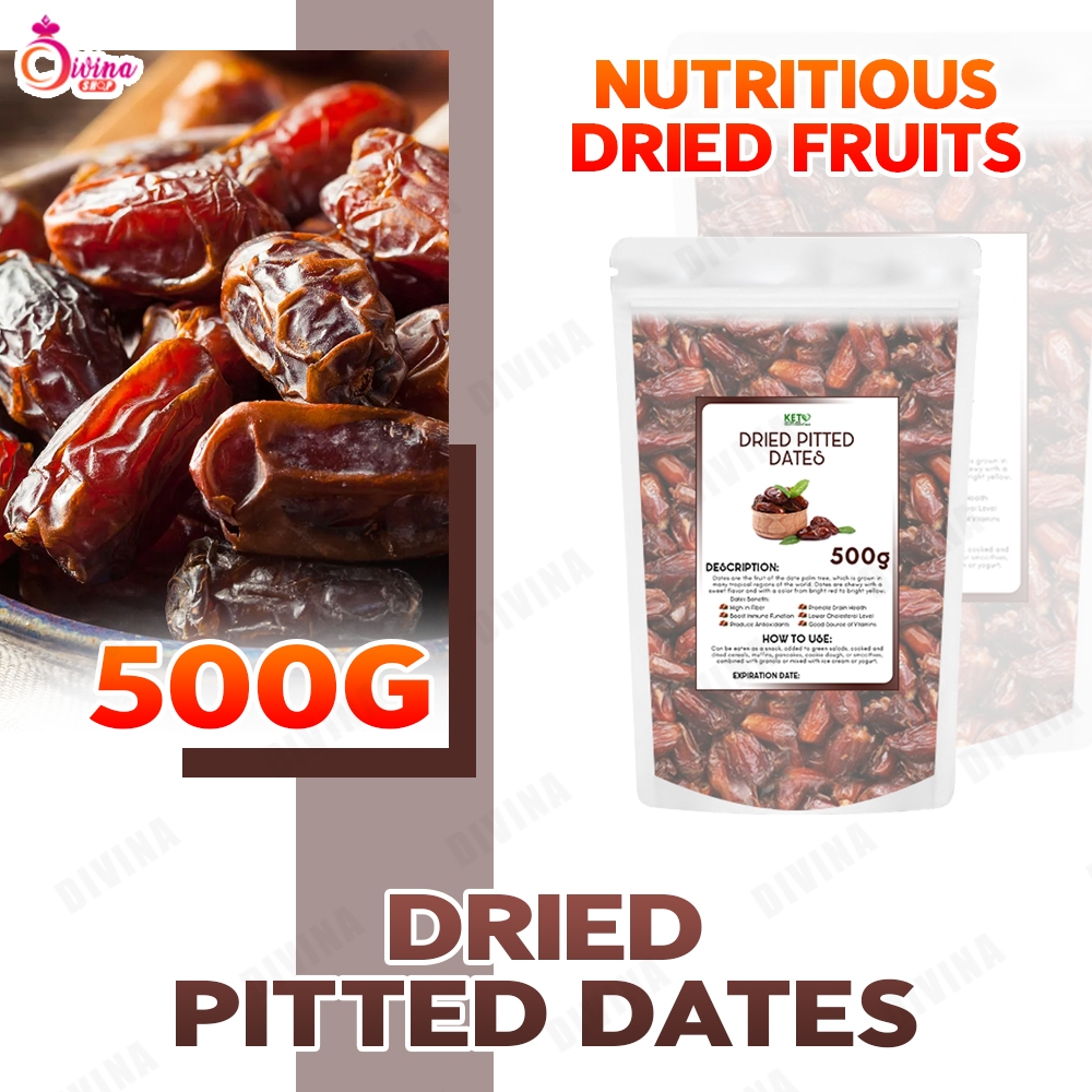 Dried Pitted Dates 500g Weight Loss, Keto Diet, Super Food, Low Carb, Dried Fruits, Healthy