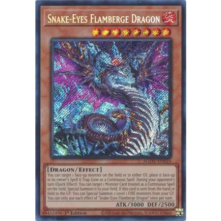 Snake-Eyes Flamberge Dragon - AGOV-EN010 - Secret Rare 1st Edition ...