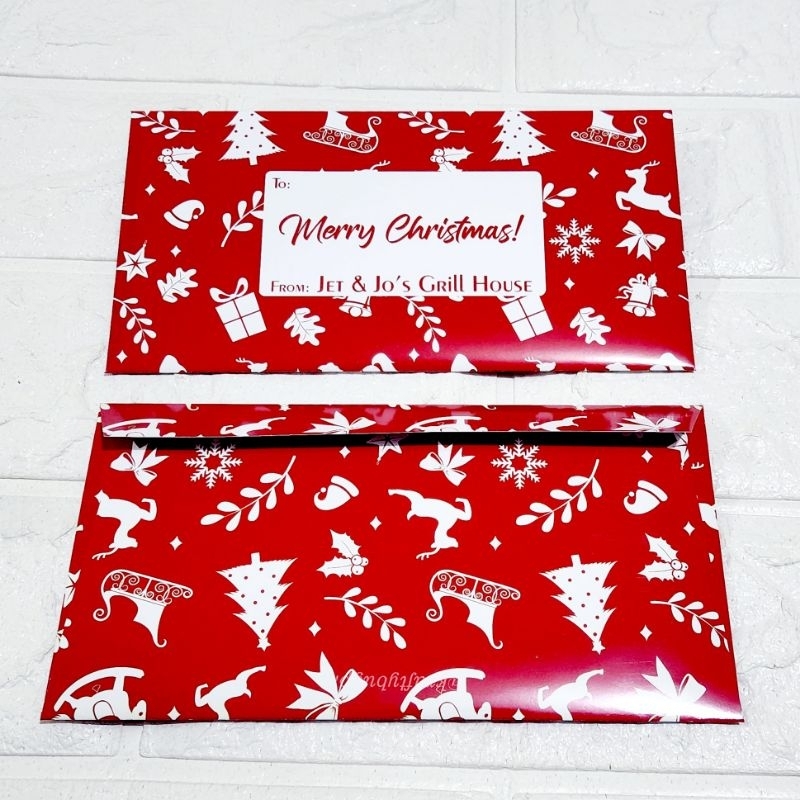 Personalized Christmas Money Envelope Medium Shopee Philippines