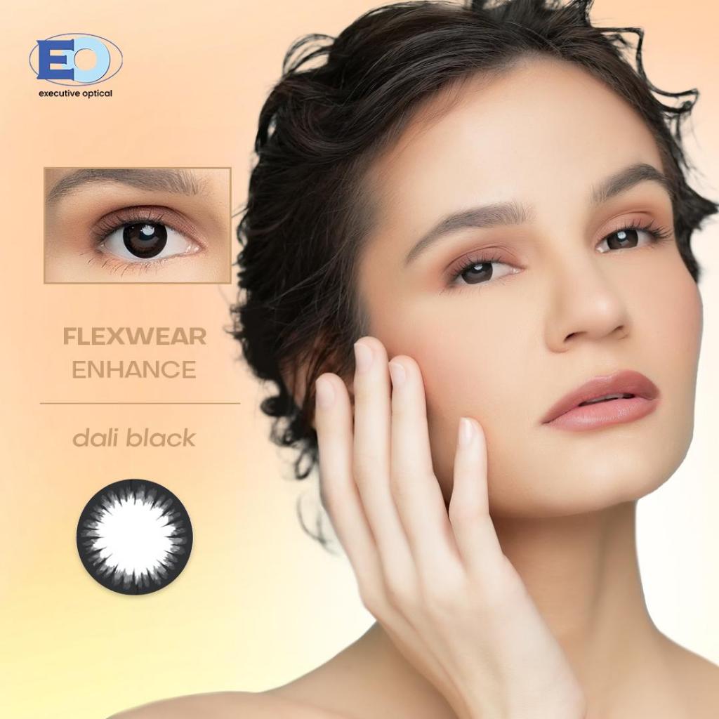 EO Flexwear Enhance Colored Graded Contact Lens Dali Black (Good for