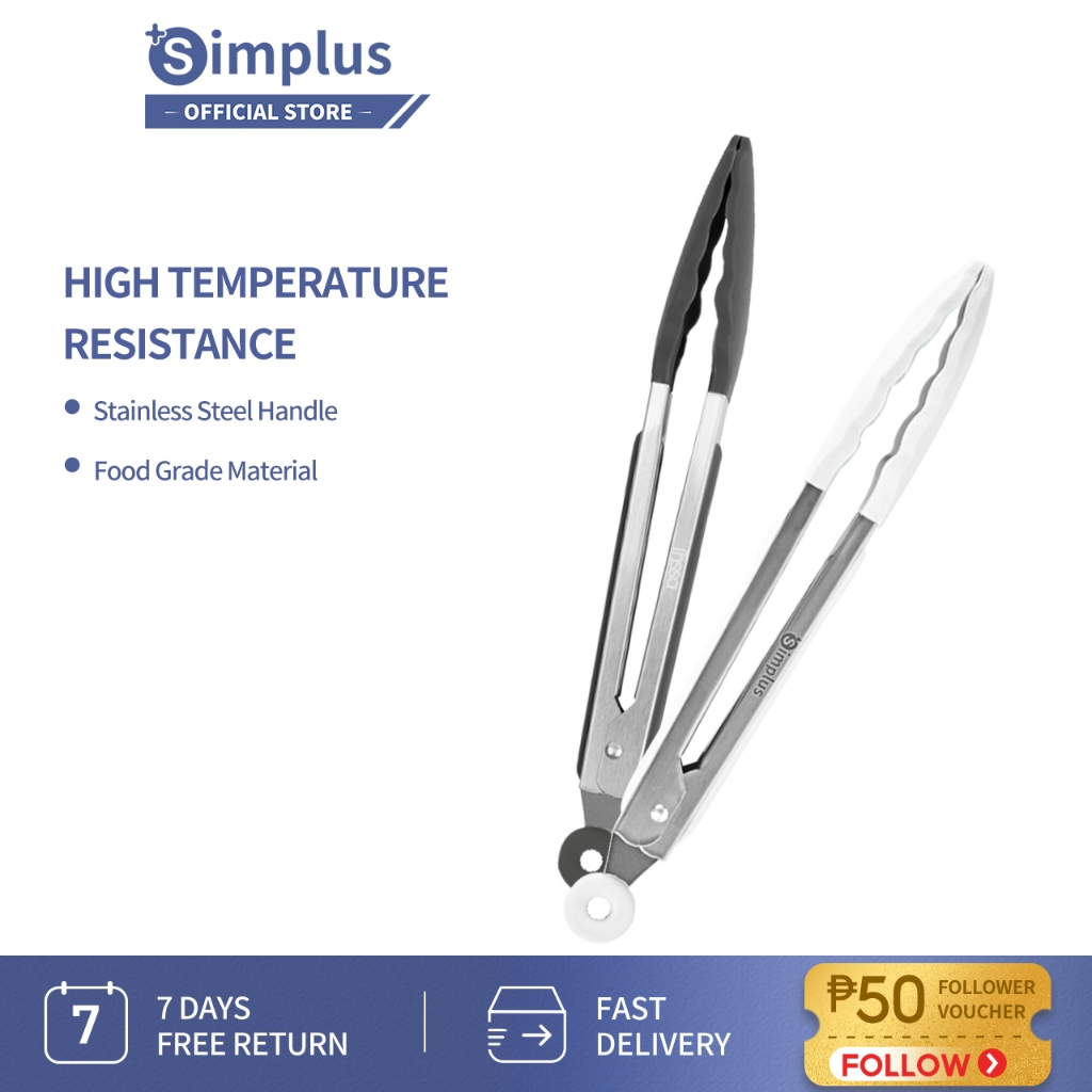 Simplus x Inssa Silicone Food Tweezer Stainless Steel Handle Utensil
