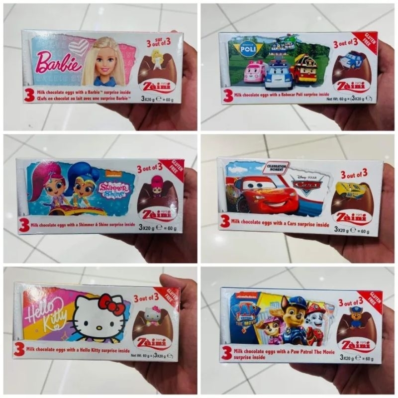 Zaini 3Milk Chocolate Eggs with Toys Surprise Inside Gluten Free 60g Shopee Philippines