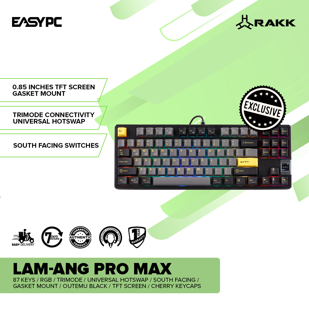 EasyPC| RAKK LAM-ANG PRO MAX Fully Keyboard and Barebone Trimode 87 ...