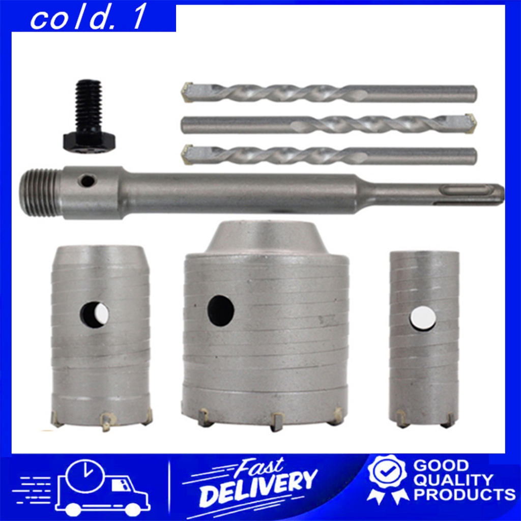 3PCS/SET 30/40/60MM Sds Plus Shank Hole Saw Cutter Concrete Cement