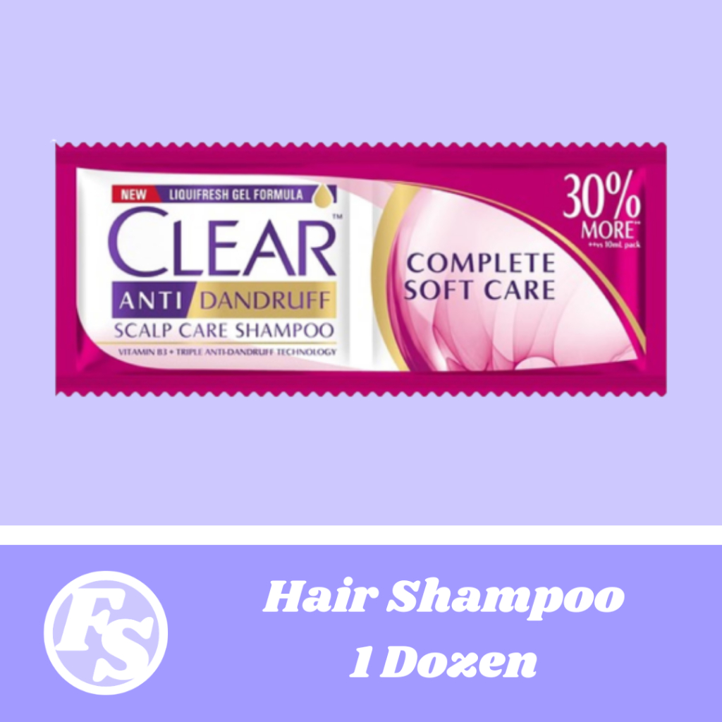 Clear Anti Dandruff Complete Soft Care Shampoo 13ml 1 Dozen Shopee