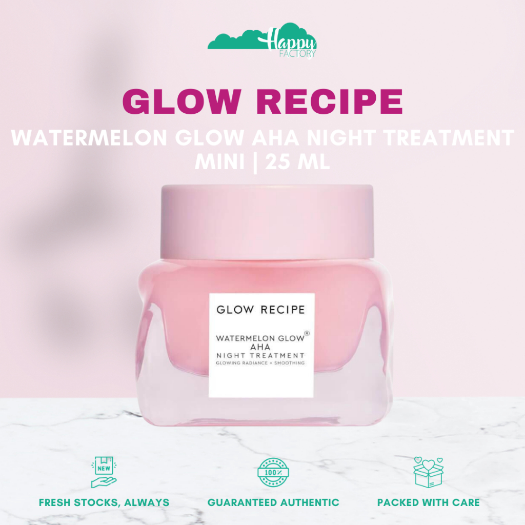 GLOW RECIPE Watermelon Glow AHA Night Treatment | 25 ml Travel Size ...