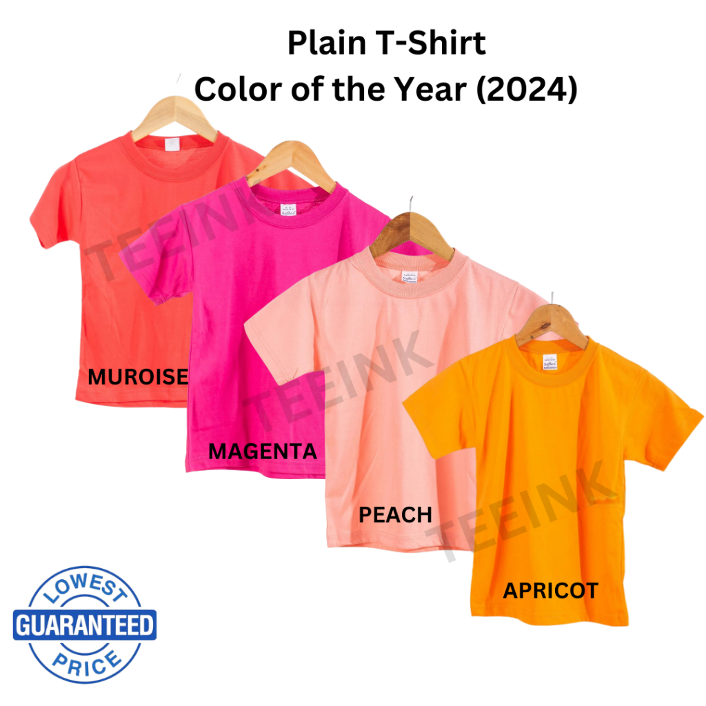Color of The Year 2024 APRICOT Plain Tshirt Shopee Philippines