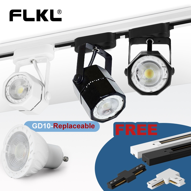 【Replaceable Bulb】Track Light Thricolor Multi-angle Adjustment Full Set ...