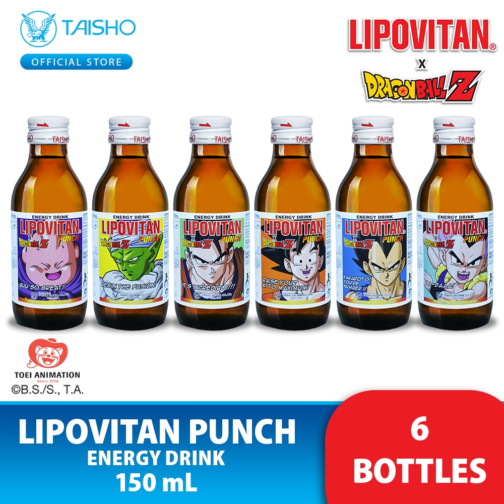 Lipovitan Punch x Dragon Ball Z Energy Drink 150ml Set of 6 (Random