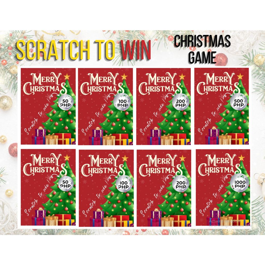 Scratch card game for Christmas (8pcs./pack) Shopee Philippines