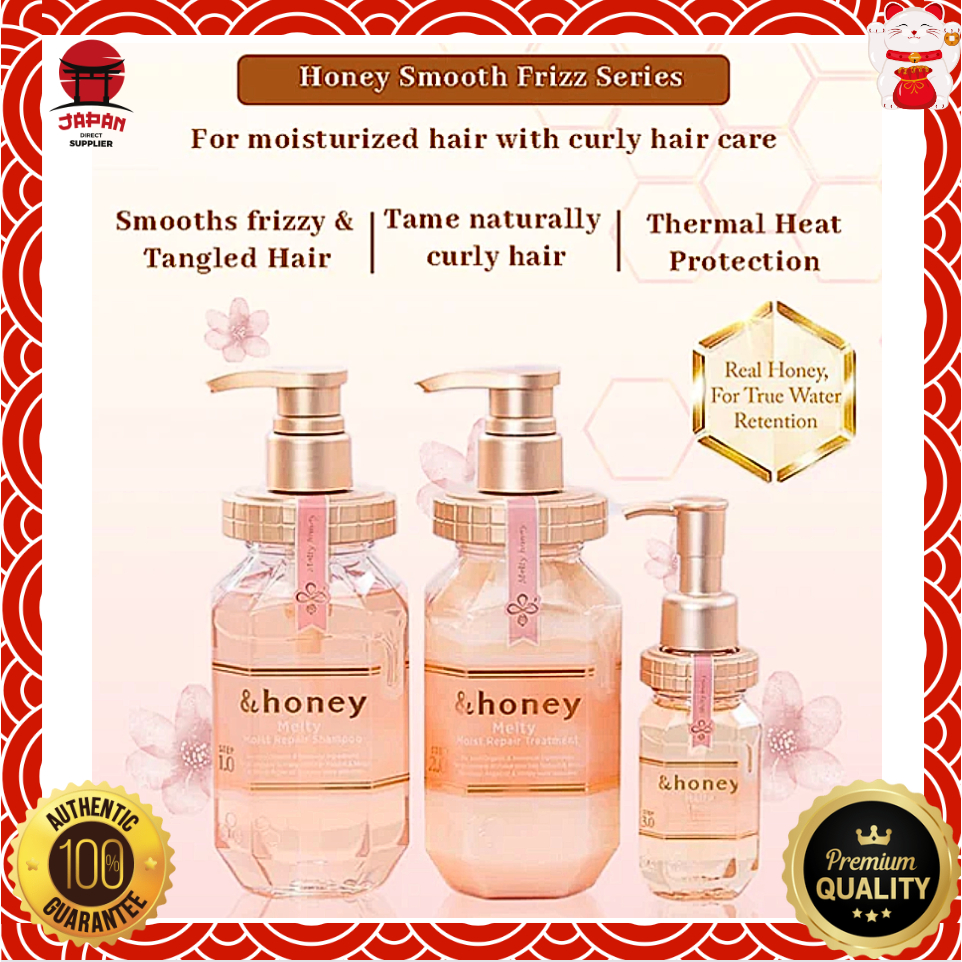 &HONEY Melty Moist Repair Series (Shampoo/Hair pack/Treatment) 100 Authentic, Made in Japan