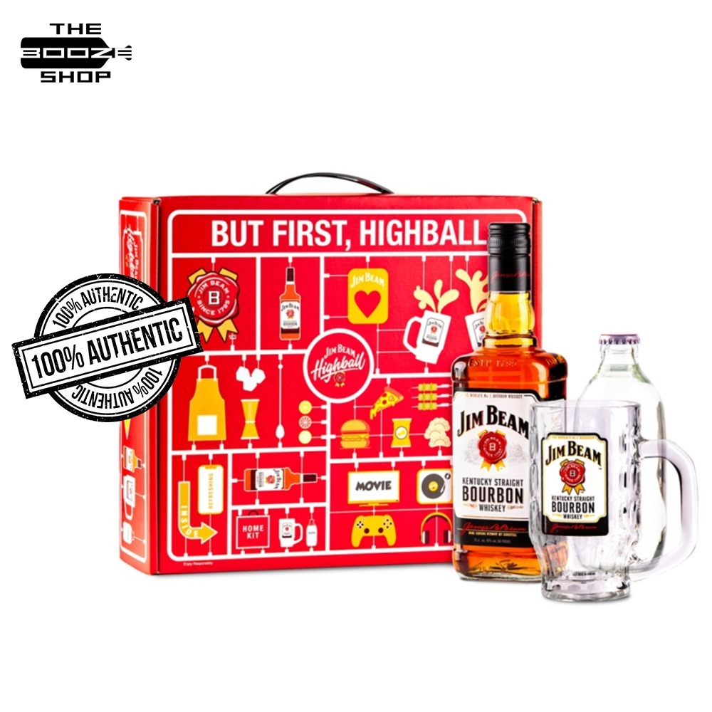 Jim Beam Highball Home kit Gift Set Buy 1x Jim Beam White 750ml, 1x
