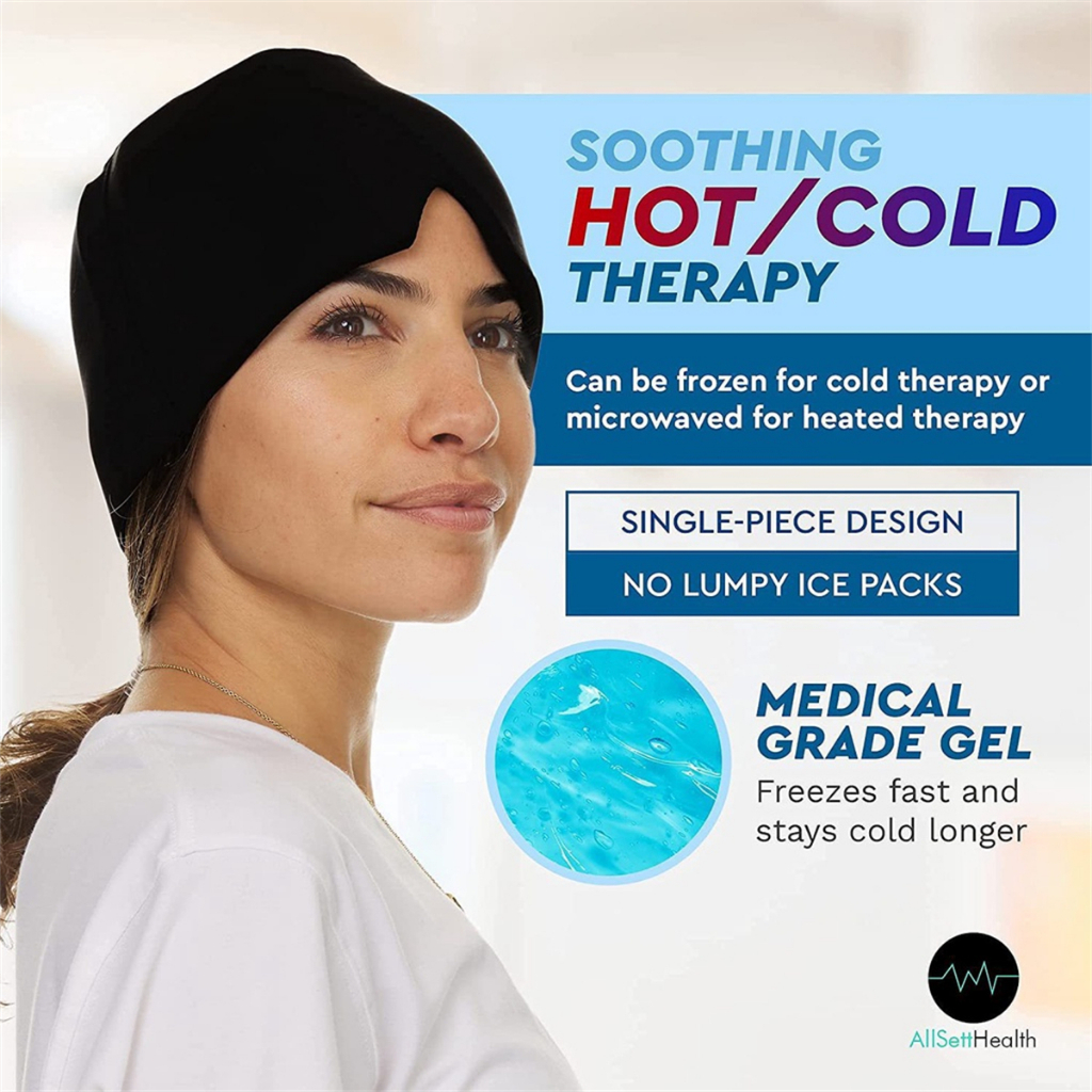 Relieve pain and stress Gel Cold Headache Migraine Relief Cap Head