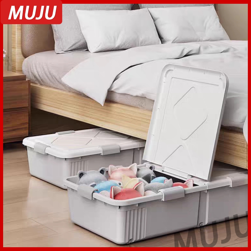 Under Bed Storage Box Flat Clothing Storage Box with Wheel ExtraLarge