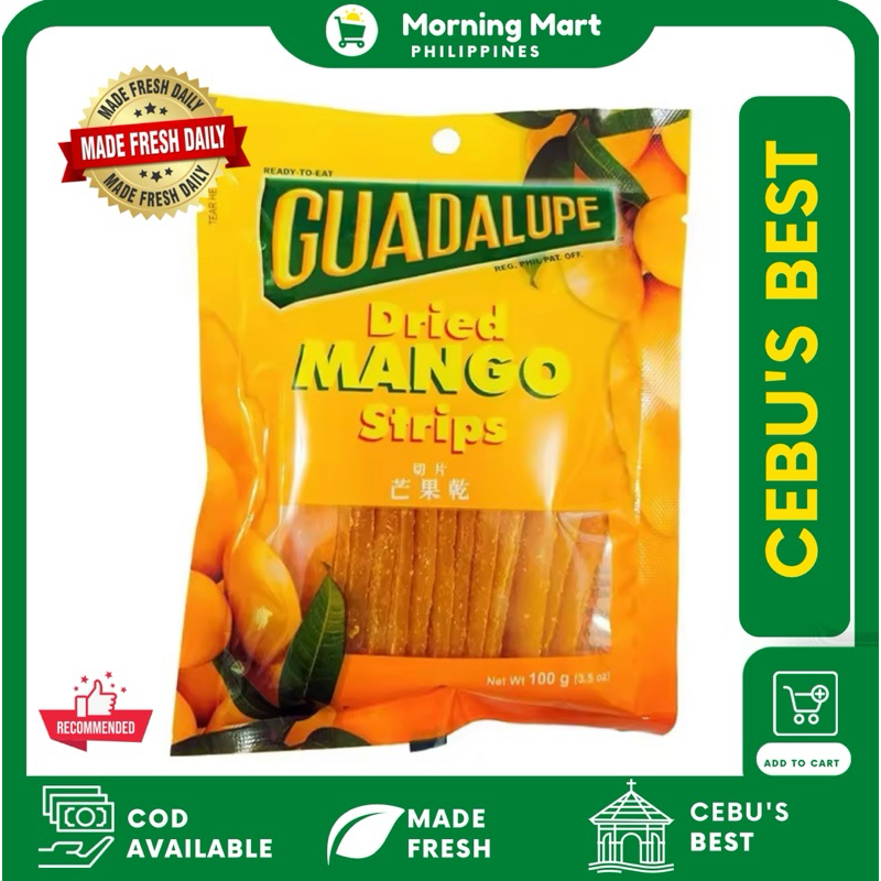 Guadalupe Dried Mango Strips in Cebu 100 grams Shopee Philippines