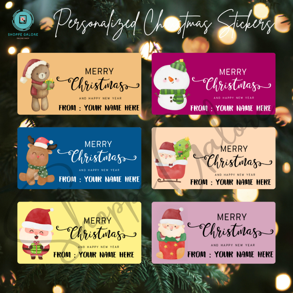 PERSONALIZED CHRISTMAS GIFT TAG STICKER LABEL | Shopee Philippines