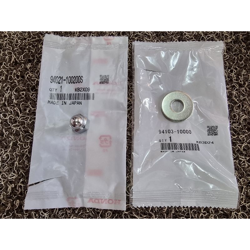 Cap Nut 10mm & Plain Washer 10mm for Tmx125 alpha(Rear shock bolt