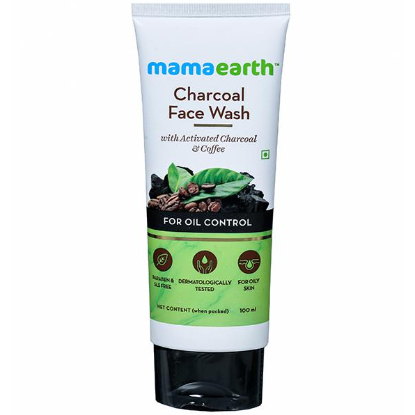 Mamaearth Charcoal Face Wash With Coffee Herbal From India (100ml