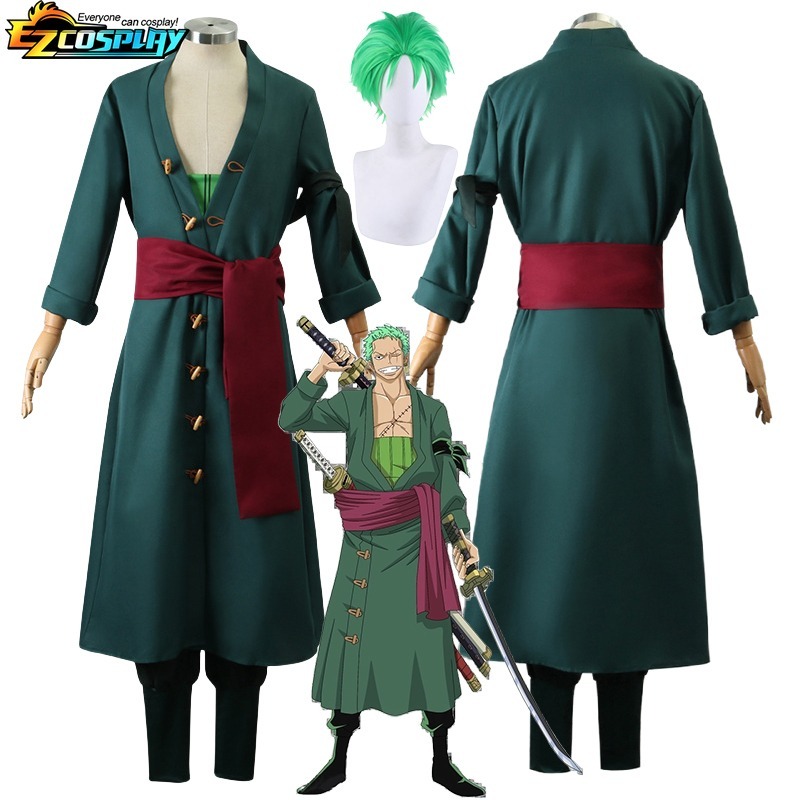 Roronoa Zoro 2nd Cosplay Costume Outfits One Piece Kimono Robe For Men ...