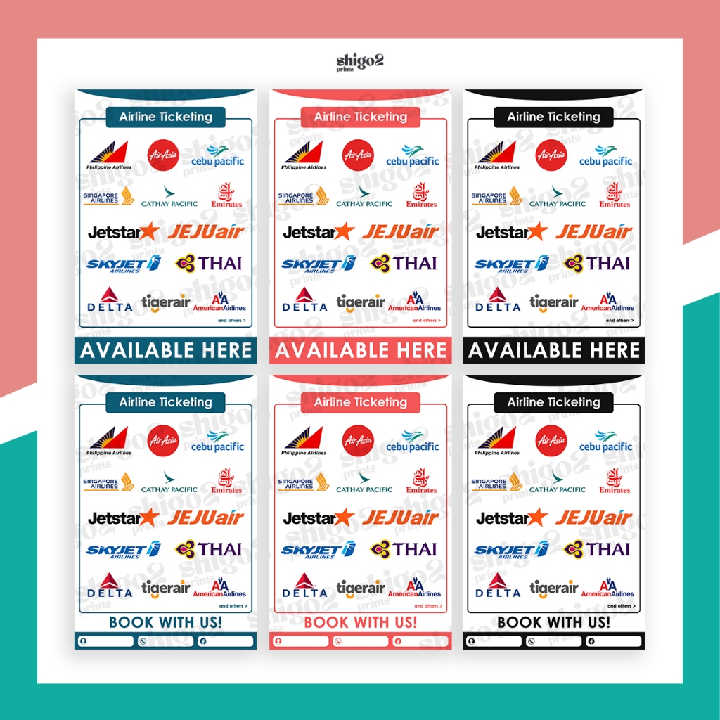 Local and International Airline Ticketing Business Tarpaulin Signage