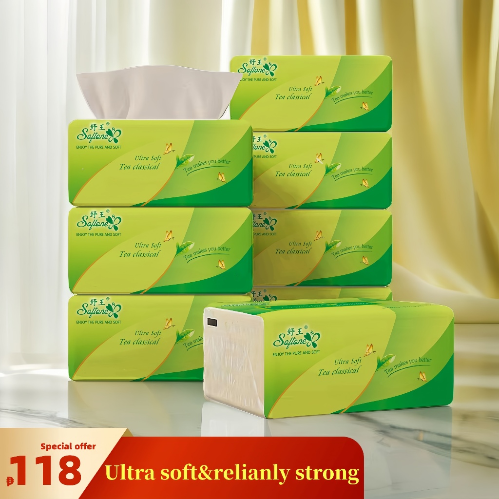 softone Ultra Soft 100% vingin wood pulp Facial Tissue paper 480Sheets ...