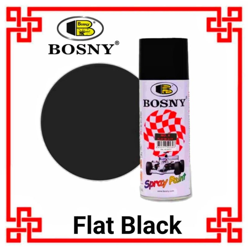 Bosny Spray Paint Flat Black AEROSOL SPRAY (Authentic) Shopee
