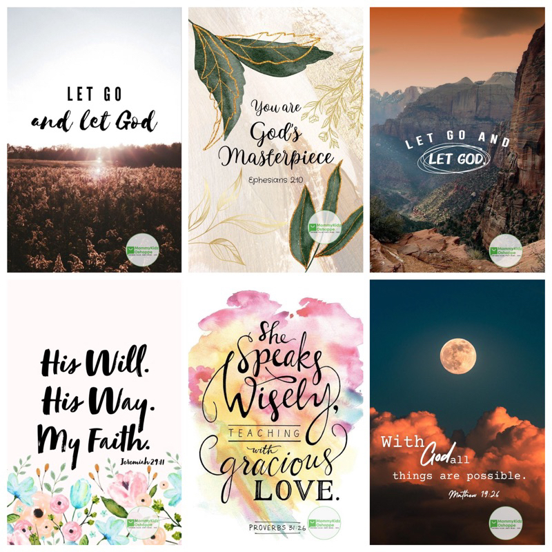 BIBLE VERSES THEME BATCH 7 wall decor A4 Size Laminated | Shopee ...