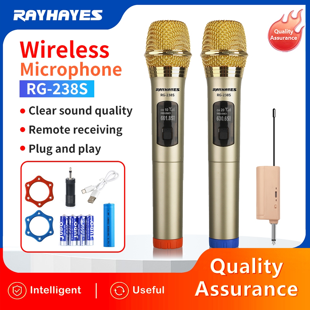 RAYHAYES wireless microphone original rechargeable for videoke karaoke