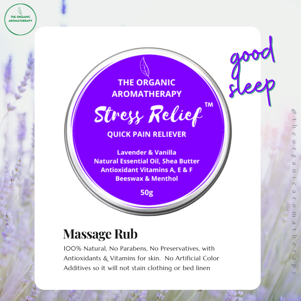 SLEEP Lavender Vanilla (Quick Pain Relief Rub 50g) Aromatherapy Stress